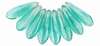 Cristal Checo - Daga - 3/10mm - Luster Teal & White (50 Uds.)