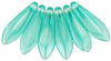 Cristal Checo - Daga - 5/16mm - Luster Teal & White (25 Uds.)