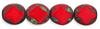 Cristal Checo - Diamond - 9/8mm - Opaque Red Picasso (10 Uds.)