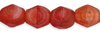 Cristal Checo - Facetada - 4mm - Matte Crimson Chrysalis HurriCane Glass (50 Uds.)
