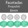 Cristal Checo - Facetada - 6mm - Green Turquoise (25 Uds.)