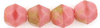 Cristal Checo - Facetada - 6mm - Pink Coral & Olivine (25 Uds.)