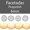 Cristal Checo - Facetada - 6mm - Opaque Luster Champagne (25 Uds.)