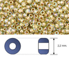 Toho - Rocalla - 11/0 - Gold-Lined Rainbow Light Jonquil (10 gramos)