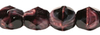 Cristal Checo - Facetada - 4mm - Pink with Black Swirl (50 Uds.)