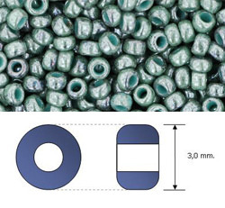 Toho - Rocalla - 8/0 - Marbled Opaque Turquoise & Blue (10 gramos)