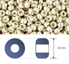 Toho - Rocalla - 8/0 - Permanent Finish - Galvanized Aluminium (10 gramos)