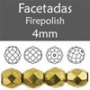 Cristal Checo - Facetada - 4mm - Gold Bronze (100 Uds.)