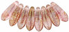 Cristal Checo - Daga - 3/10mm - Luster Transparent Topaz & Pink (50 Uds.)