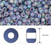 Toho - Rocalla - 8/0 - Transparent Rainbow Frosted Light Tanzanite (10 gramos)
