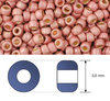 Toho - Rocalla - 8/0 - Permanent Finish - Matte Galvanized Peach Coral (10 gramos)