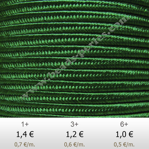 Textil - Soutache-Rayón - 3mm - Malachite Green (Verde Malaquita) (2 metros)