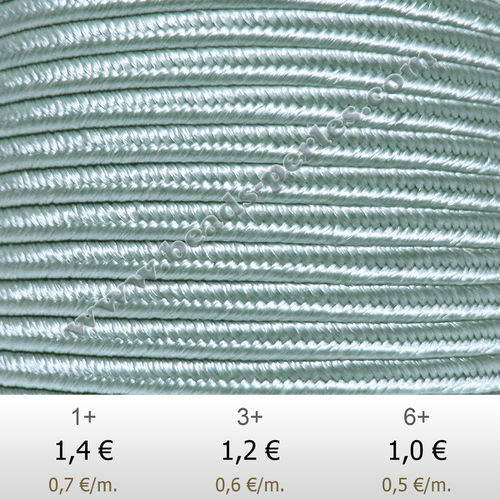 Textil - Soutache-Rayón - 3mm - Light Teal (Azul Verdoso Claro) (2 metros)