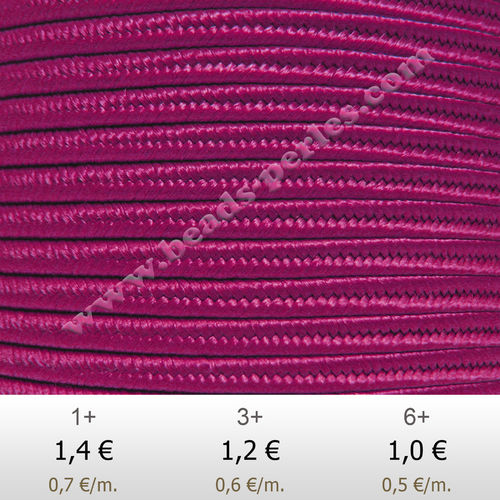 Textil - Soutache-Rayón - 3mm - Fuchsia (Fucsia) (2 metros)