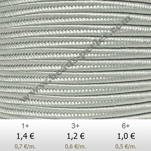Textil - Soutache-Rayón - 3mm - Silver (Plata) (2 metros)
