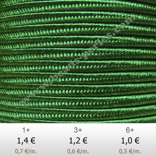 Textil - Soutache-Rayón - 3mm - Emerald (Esmeralda) (2 metros)