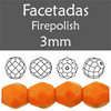 Cristal Checo - Facetada - 3mm - Opaque Tangerine (100 Uds.)
