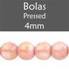 Cristal Checo - Bola - 4mm - Luster Opaque Topaz & Pink (50 Uds.)