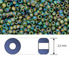 Toho - Rocalla - 11/0 - Transparent Rainbow Frosted Olivine (10 gramos)
