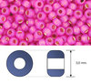Toho - Rocalla - 8/0 - Silver-Lined Milky Hot Pink (10 gramos)