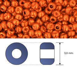 Toho - Rocalla - 8/0 - Permanent Finish - Galvanized Saffron (10 gramos)