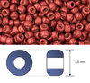 Toho - Rocalla - 8/0 - Permanent Finish - Matte Galvanized Brick Red (10 gramos)