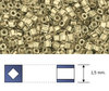 Toho - Cubo - 1,5 mm - Gold-Lined Crystal (10 gramos)