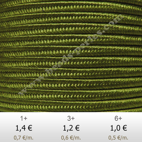 Textil - Soutache-Rayón - 3mm - New Leaf (Verde Hoja) (2 metros)