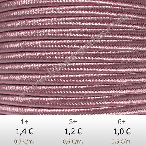 Textil - Soutache-Rayón - 3mm - Pale Rose (Rosa Palo) (2 metros)