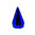 Cuentas sintéticas - CCB - Spike con filtro UV - 26,5x16mm - Azul Eléctrico (5 uds.)