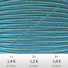 Textil - Soutache-Rayón - 3mm - Bright Turquoise (Turquesa Intenso) (2 metros)
