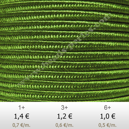 Textil - Soutache-Rayón - 3mm - Cedar (Verde Cedro) (2 metros)