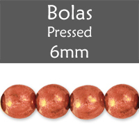 Cristal Checo - Bola - 6mm - Coral Gold Marbled (25 Uds.)
