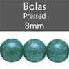 Cristal Checo - Bola - 8mm - Marbled Blue (15 Uds.)