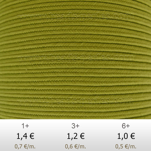 Textil - Soutache-Poliester - 3mm - Light Olivine (Verde Oliva Claro) (2 metros)