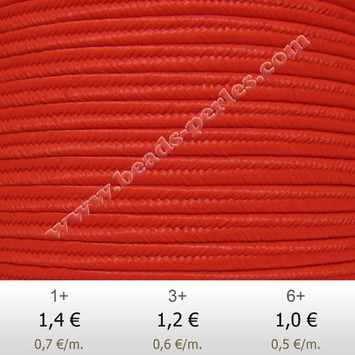 Textil - Soutache-Rayón - 3mm - Scarlet (Escarlata) (2 metros)
