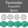 Cristal Checo - Facetada - 8mm - Opaque Turquoise (25 Uds.)