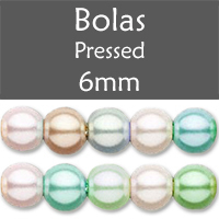 Cristal Checo - Bola - 6mm - Pastel Pearl Mix (25 Uds.)