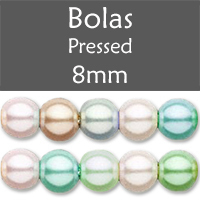 Cristal Checo - Bola - 8mm - Pastel Pearl Mix (25 Uds.)