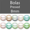 Cristal Checo - Bola - 8mm - Pastel Pearl Mix (25 Uds.)