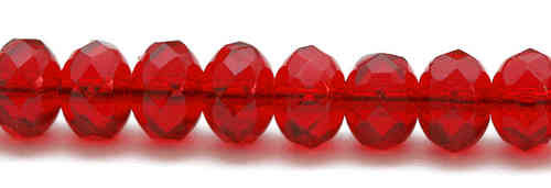 Cristal Checo - Gemstone Donut - 6x9 mm - Ruby (12 Uds.)