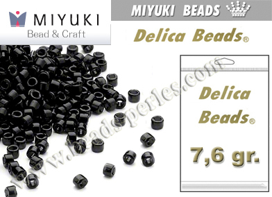 DB0010 - Miyuki - Delica - 11/0 - Opaque Black (bolsa de 7,6 gr.)
