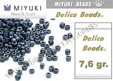 DB0301 - Miyuki - Delica - 11/0 - Matte Metallic Gunmetal (bolsa de 7,6 gr.)