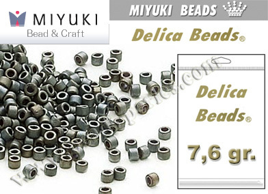 DB0307 - Miyuki - Delica - 11/0 - Matte Metallic Grey (bolsa de 7,6 gr.)