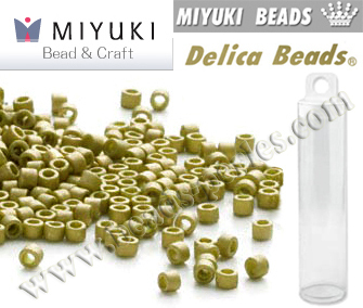 DB0371 - Miyuki - Delica - 11/0 - Matte Golden Olive Luster (tubo de 7,6 gr.)