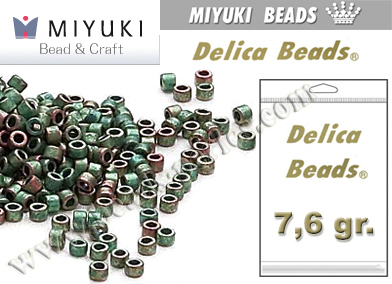 DB0380 - Miyuki - Delica - 11/0 - Matte Metallic Khaki Iris (bolsa de 7,6 gr.)