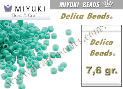 DB0729 - Miyuki - Delica - 11/0 - Opaque Light Green Turquoise (bolsa de 7,6 gr.)