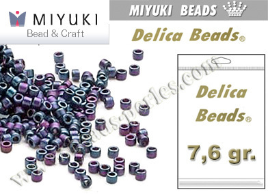 DB1054 - Miyuki - Delica - 11/0 - Matte Metallic Plum Gold Iris (bolsa de 7,6 gr.)