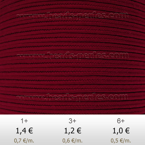 Textil - Soutache-Poliester - 3mm - Beaujolais (Beaujolais) (2 metros)