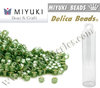 Miyuki - Delica - 11/0 - Silver-Lined Frosted Moss Green (tubo de 7,6 gr.)